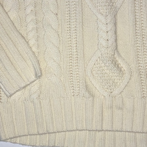 NWT Athleta Merino Wool Plains Cable Knit Turtle Neck Sweater - Size S - Picture 7 of 9